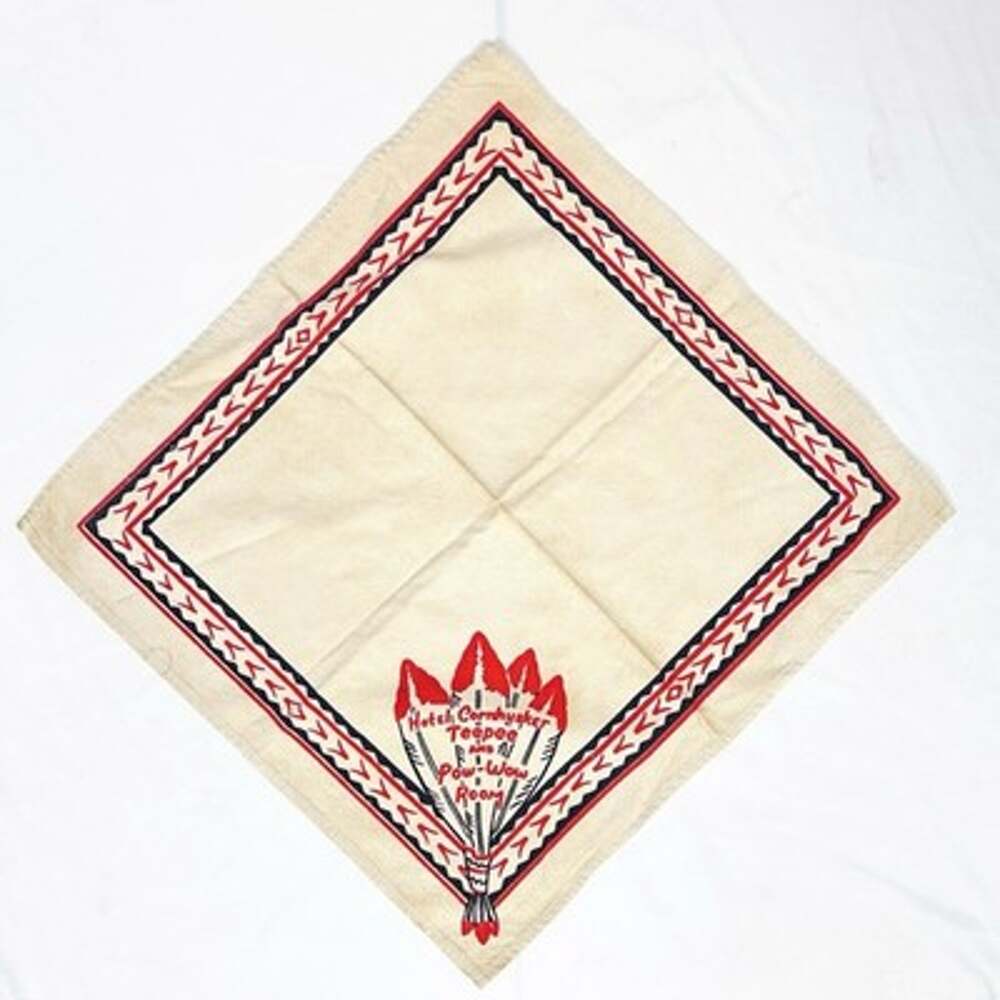 Hotel Cornhusker TeePee and Pow-Wow Room 16" Square Dinner Napkin Towel